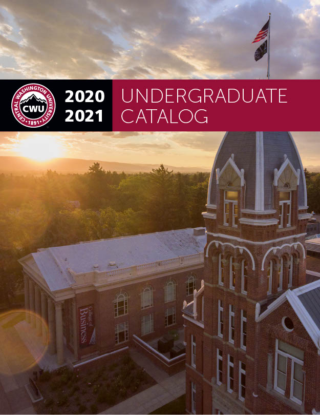 2020-2021 CWU Undergraduate Catalog Cover Picture Barge and Shaw-Smyser Halls
