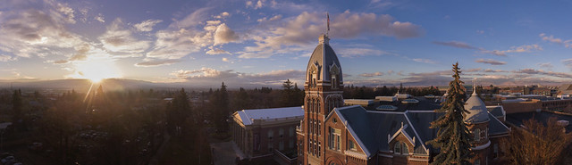 Barge Hall at sunset